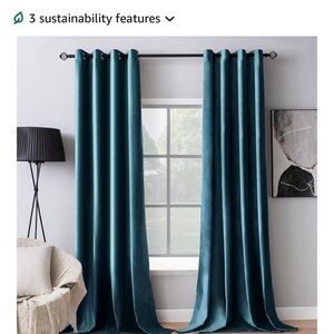 Luxurious Deep Teal Drapes